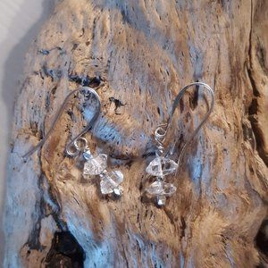 COPY - Sterling Silver Natural Herkimer Diamond Dangle Earrings